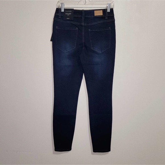 NWT Tahari Kelly Ankle Skinny Jeans Size 4 Dark Wash Mid Rise - Picture 2 of 5